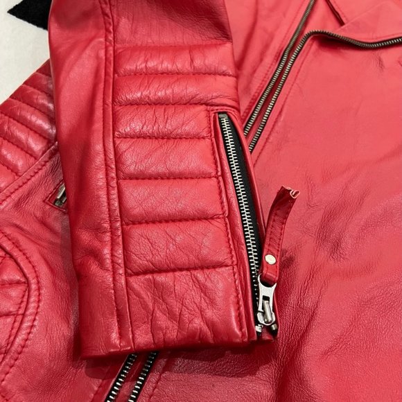 Mr.Bern LA Buttersoft Lambskin Moto Leather Biker Jacket With Silver Hardware - Picture 8 of 15